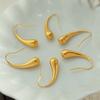 Design Sensory Ring Gold Water Drop Ear Hook Earrings Women's 2025 Ear Hole Earrings Color Retention