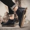 Luxus Herren Stiefeletten Retro Britische High-Top Herren Stiefel Mode Hochwertige Lederschuhe Neue Outdoor Herren Motorradstiefel