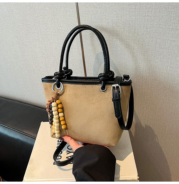 

2025 retro leopard print bucket bag autumn new trendy fashion foreign style shoulder messenger bag Korean version foreign style hand bag хаки