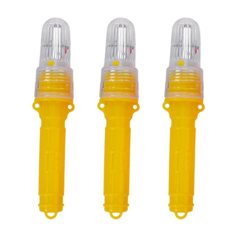 

3pcs Marine Emergency Signal Light Fishing Net Warning Light Yacht Positioning Flashing Light Signal Lamp жовтий