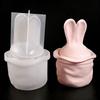 Easter Long Eared Rabbit Storage Jar Candle Silicone Mold DIY Aromatherapy Gypsum Rabbit Cup Decoration Mold Home Gift