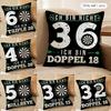 Funny ICH BIN BULLSEYE Cushion Cover Soft Plush Fabric DoubleSided Printed Cushion Covers for All Seasons Modern Home Decor