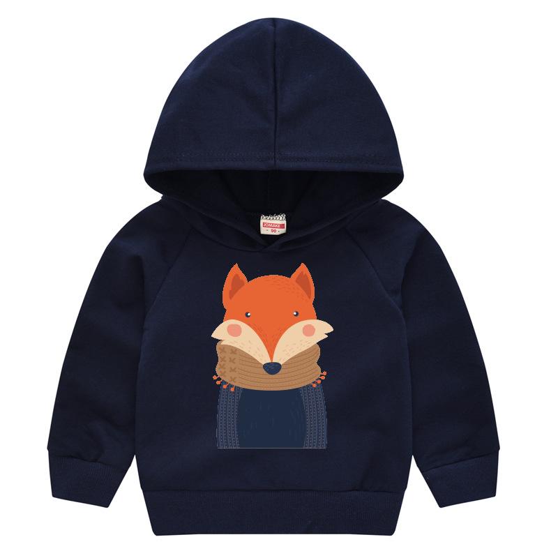 Frühling und Herbst Kindermode Kapuzenpullover Jungen und Mädchen Cartoon Druck Pullover Langarm Tops