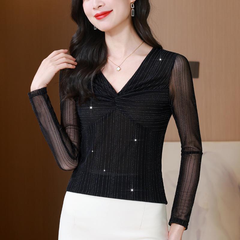 

Spring 2026: Age-Defying Lace Mesh Top for Women XL (suggested 56.5-62.5 kg) чёрный