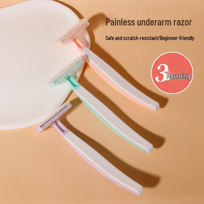 

QPAI Женская двухслойная бритва с ручным управлением для бритья подмышек, ног и интимной зоны