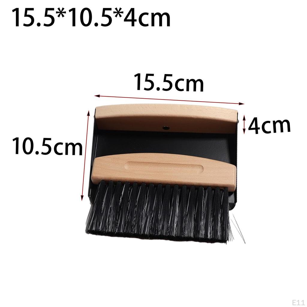 Kompaktowy zestaw miotły i szufelki z drewnianą rączką do sprzątania domu i biura