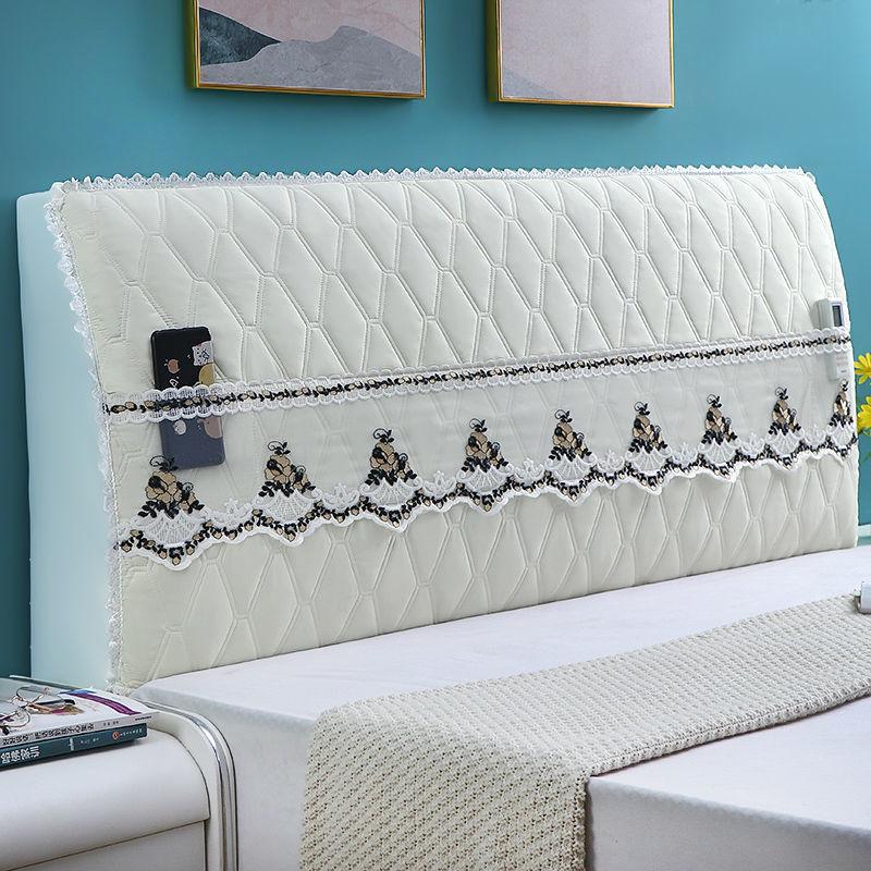 Four Season Universal Thickened Padded Headboard Cover Bedhead Fabric Full Protective Cover Solid Wood Soft Pack Bed Dust Cover