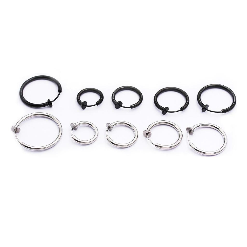 Stainless Steel No-Pierce Spring Ear Clips - Unisex & Invisible Spiral Design