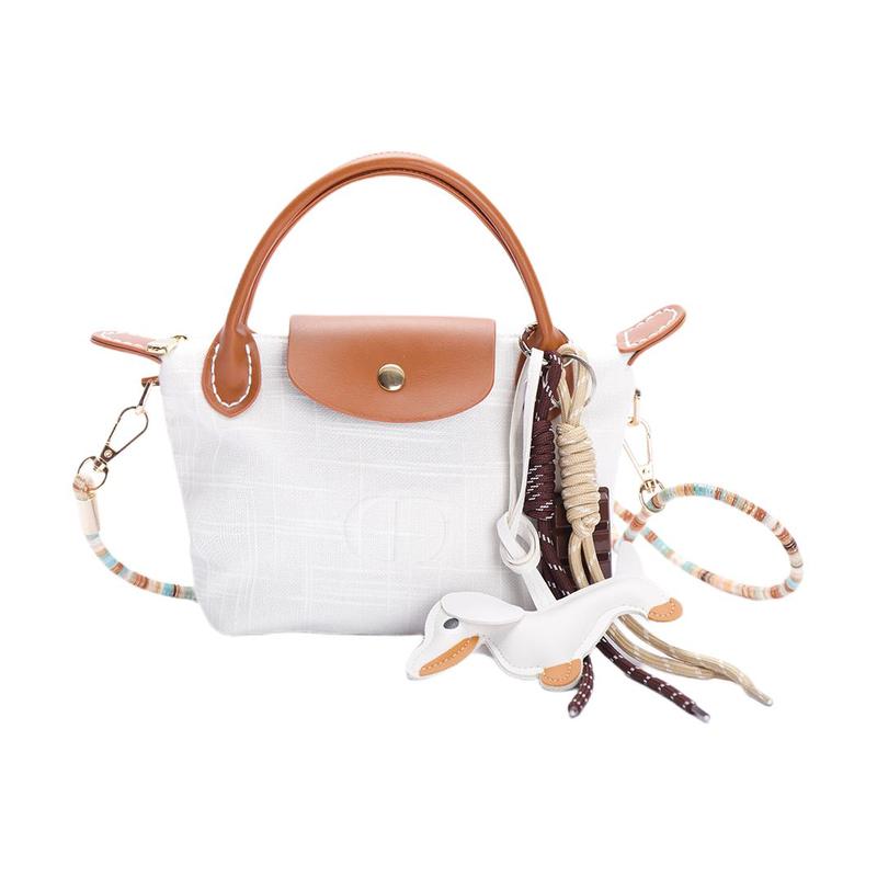 DIOR Bag [Customized cosmetic bag] Bubble jellyfish, jelly bean sausage, portable crossbody bag, portable storage, polyester fiber, Sugar Bean Sausage белый