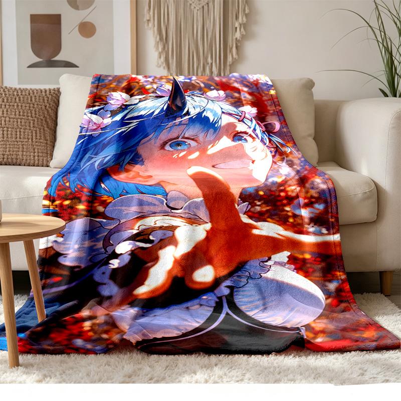 Re Zero Soft and comfortable flannel Suitable for sofas living rooms outdoor camping travel and also makes a great anniversary gift