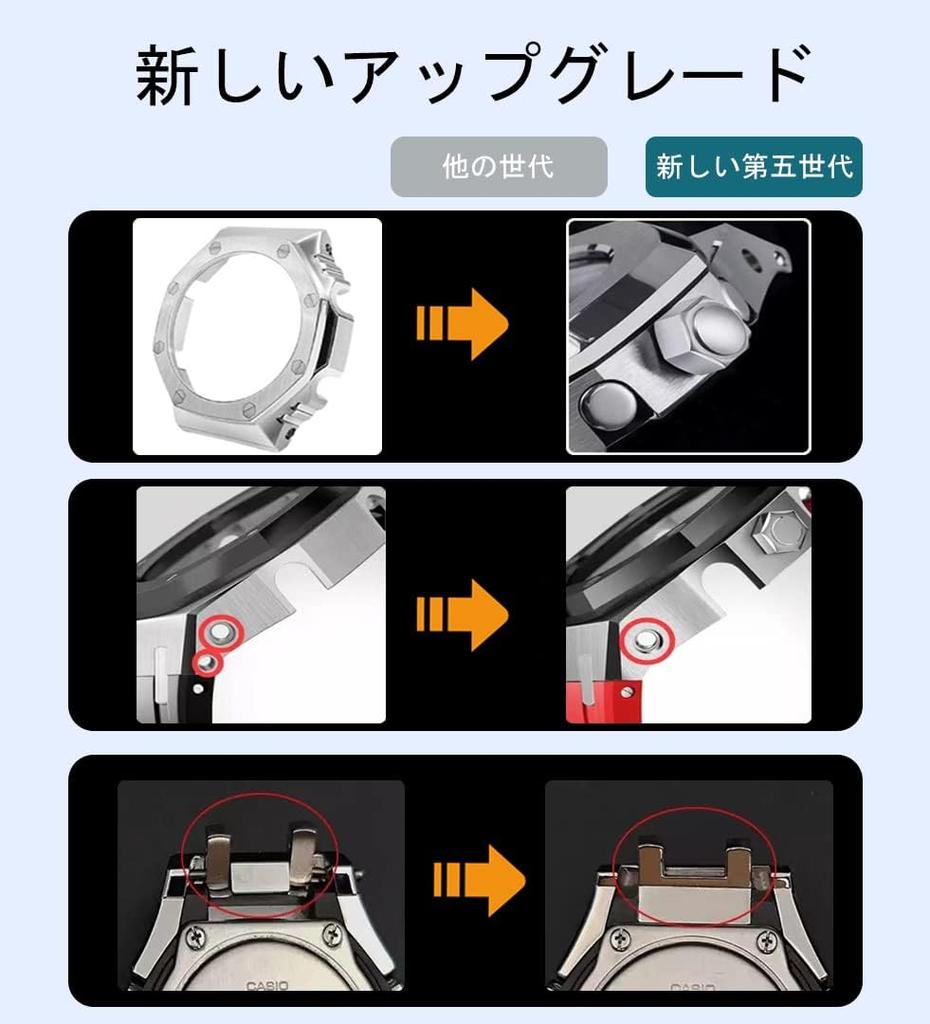 Náhradní řemínek pro hodinky GA2100 5. generace, kompatibilní s příslušenstvím pro hodinky Casio AP Style G-Shock GA-2100/GA-2110 (Zlato)