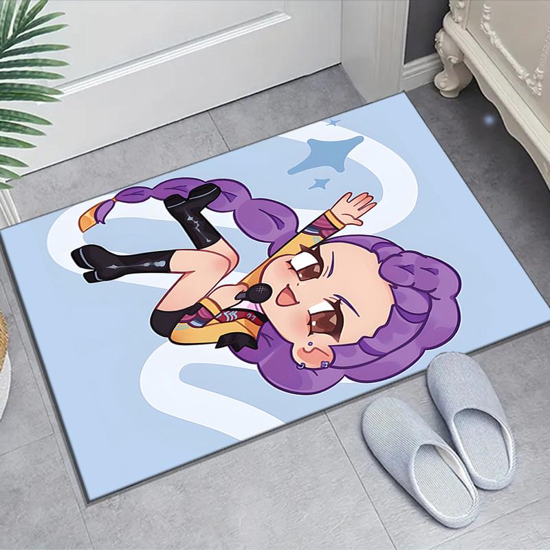 1pc KPop Demon Hunters RUMI7 Design Area Rug - Non-Slip, Soft & Cozy Floor Mat for Living Room, Bedroom, Office - Indoor/Outdoor Decorative Carpet