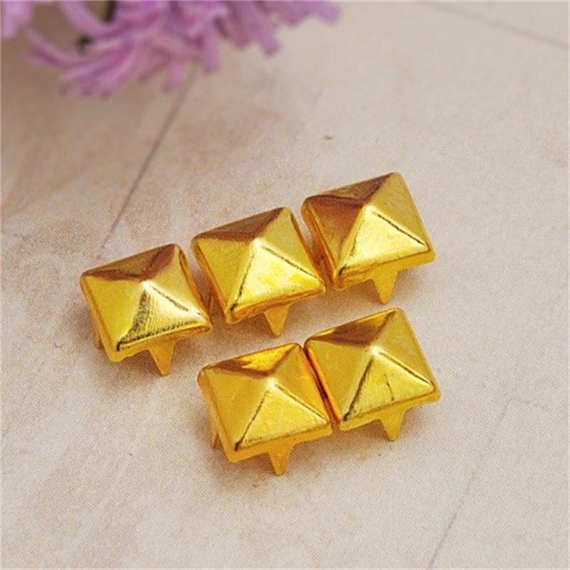 Nýt Oblečení Boty Tašky Doplňky Punk Pyramid Čtvercové cvočky DIY Kovové hroty