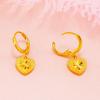 Exquisite Heart-Shaped 24K Gold-Plated Earrings - Korean Fashion Women's Jewelry