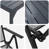 Garden Dining Set 9 Pcs Anthracite Steel