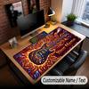 Music Guitar Theme Custom Mouse Pad Personalized With Name Text Customized Desk Mat For Office Home Decor