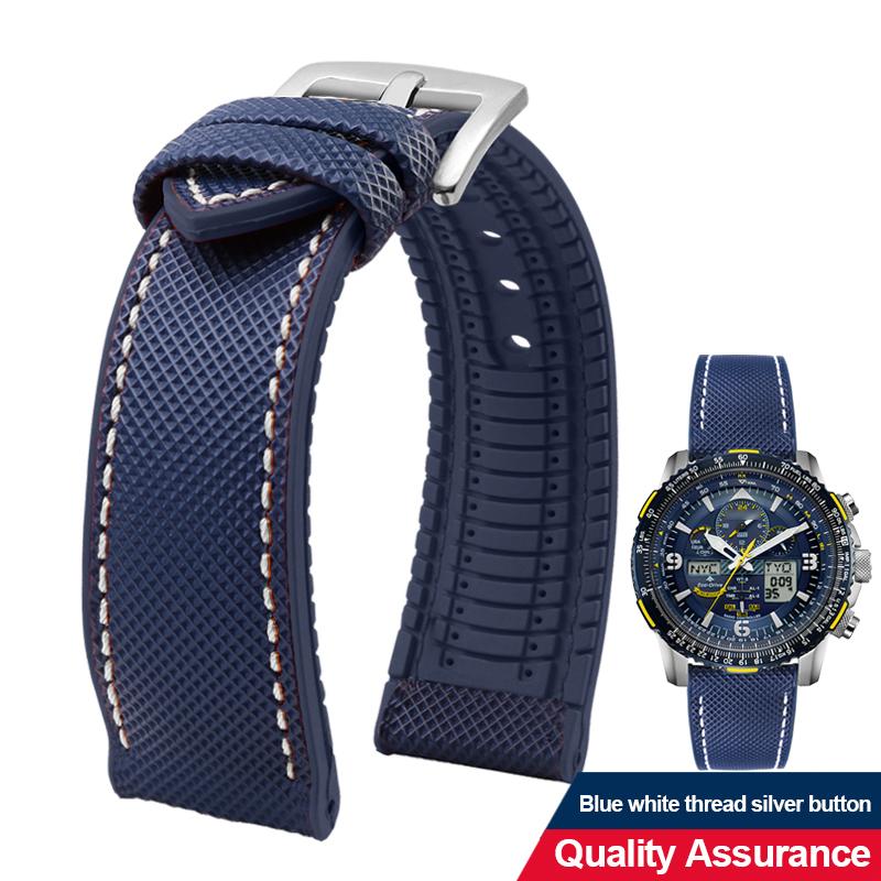12 color high quality rubber Watchband 20 21 22 23mm 24mm for men and women watchstrap accessories Black red orange yellow Green