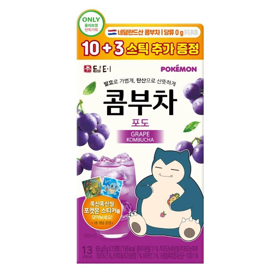 Damtuh Pokemon Kombucha Grape 10 + 3 Set (+ Stickers) Kombucha Grape 10 + 3