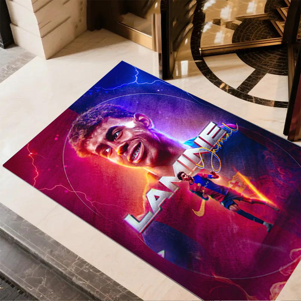 Lamine Yamal's La Roja Soccer Legend Floor Rug Office Rug Design for Hallway Dining Room Balcony Kitchen Antislip Carpet Anime Office Decor Spiritual