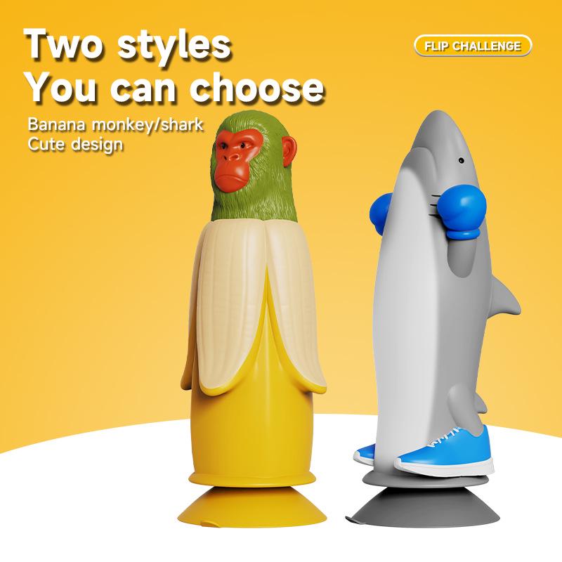 Creative Shan Hai Jing Flip Banana Monkey Shark Children's Party Table Game
