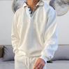 Popular Autumn Long-sleeved V-neck Men's Lapel Loose Sweater Men's Clothing