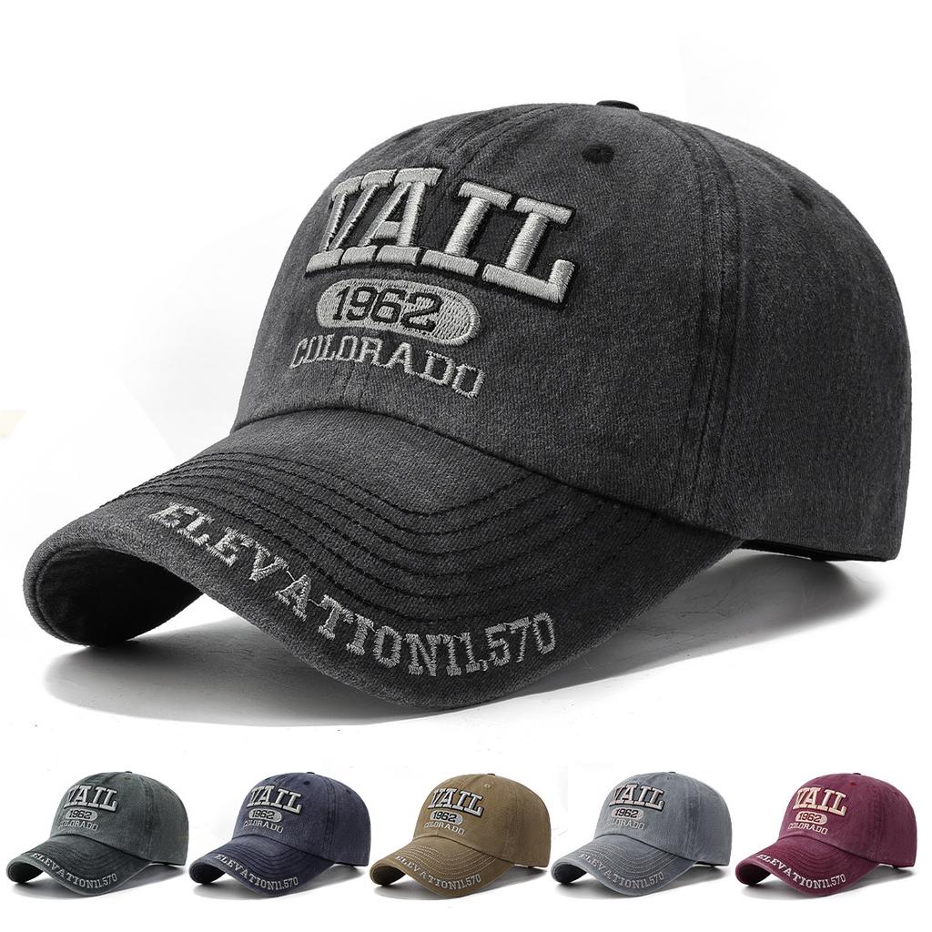 Vierjahreszeiten gewaschene Baumwoll-Baseballkappe, modischer verwaschener Used-Look, bestickte Schirmmütze, europäischer und amerikanischer Stil, ausländischer Tra