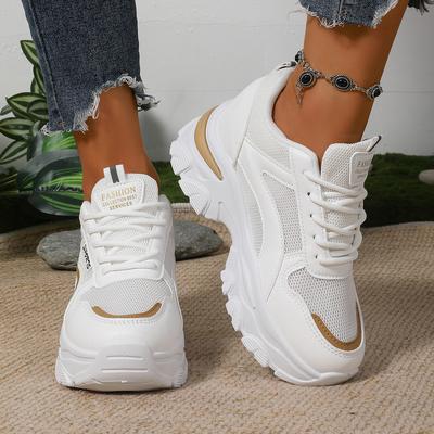 Spring/Autumn Round Head Mesh Breathable/comfortable Casual Sneakers Fashion New Thick-soled Non-slip Walking Shoes for Women
