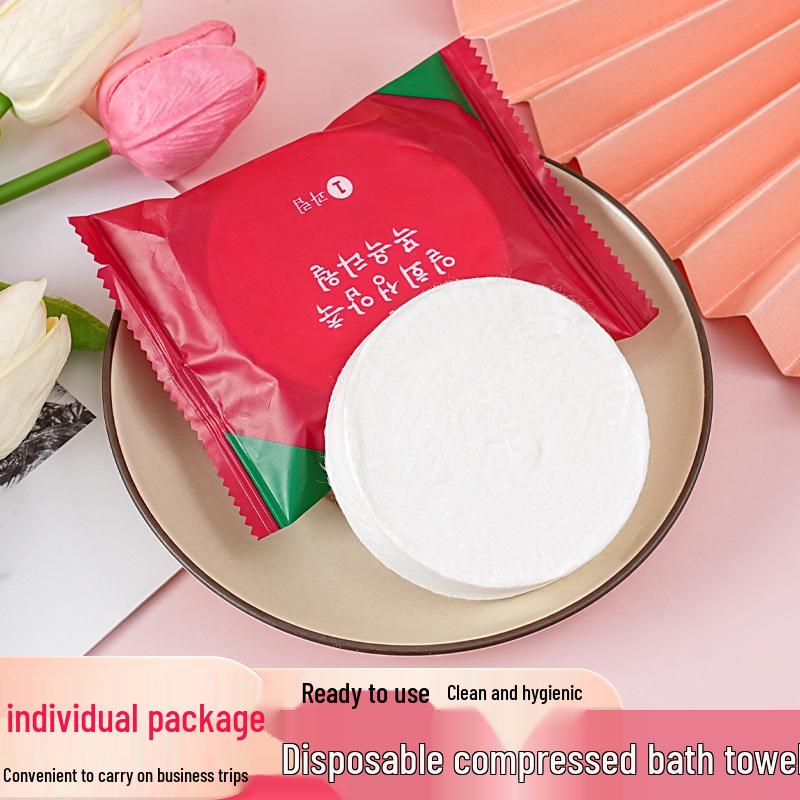 Ultra-Thick, Lint-Free Disposable Compressed Bath Towel - Extra Large and Absorbent for Travel