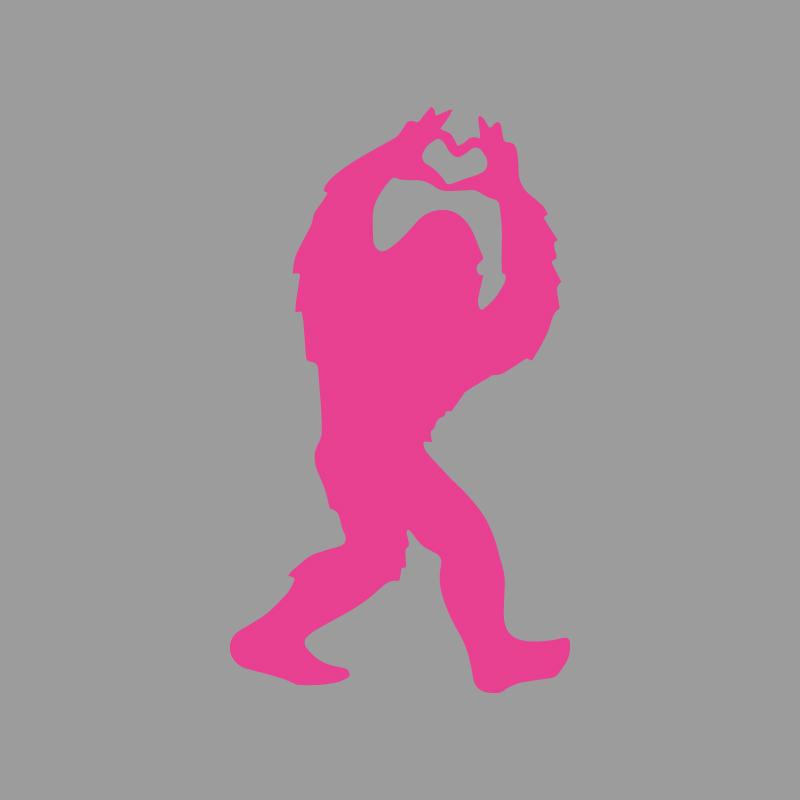 Sasquatch love inspiration heart creative&funny stickers for cartoon fans&lover,high quality for car trucks motorcycles & laptop