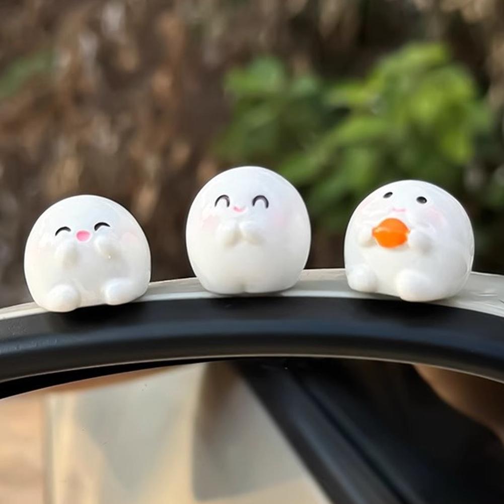 3Pcs/6Pcs Mini Cute Car Center Console Ornaments Micro Animal Screen Decoration Car Interior Accessories