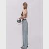Women's Light-Colored Retro High-Waist Wide-Leg Jeans - Summer Thin, Loose, Slimming Fit
