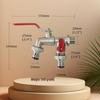 Zinc Alloy Dual-Outlet Garden Faucet with Double Handle Control, 1/2 Inch Inlet
