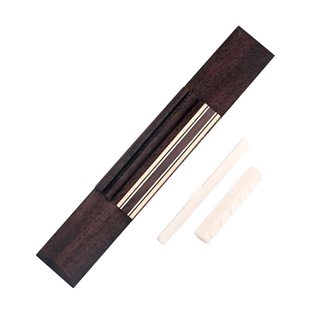 Buy Rosewood Classical Guitar Bridge&Bone Saddle Nut for Accessory at