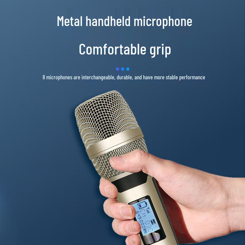 HDCON HT-D880S9 Handheld UHF 1-to-8 Wireless Microphone System (CN version)