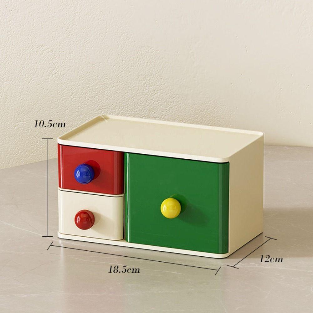 

Пылезащитный ящик для хранения косметики, штабелируемая подставка для хранения канцелярских товаров Three grid