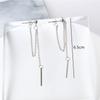 Korean Jewelry Women Long Tassel Drop Earrings Chain Metal Texture Dangle Brincos Statement Earrings Bijoux Gift EB126