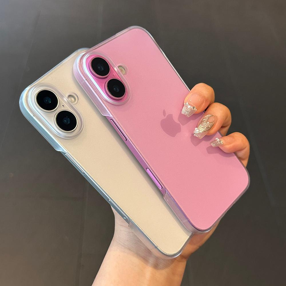 Half Pack Case For iPhone 16 15 14 13 12 11 Pro Max Plus Mini Half-Wrapped Translunt Matte Back Cover Shockproof Frosted Shell