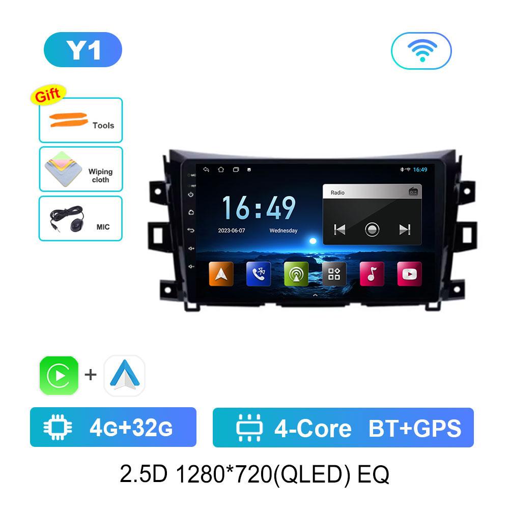 DSP Stereo Car Radio Multimedia Player for Nissan NAVARA Frontier NP300 2015 - 2024 Navi GPS HD Screen WiFi Android 14 Bluetooh