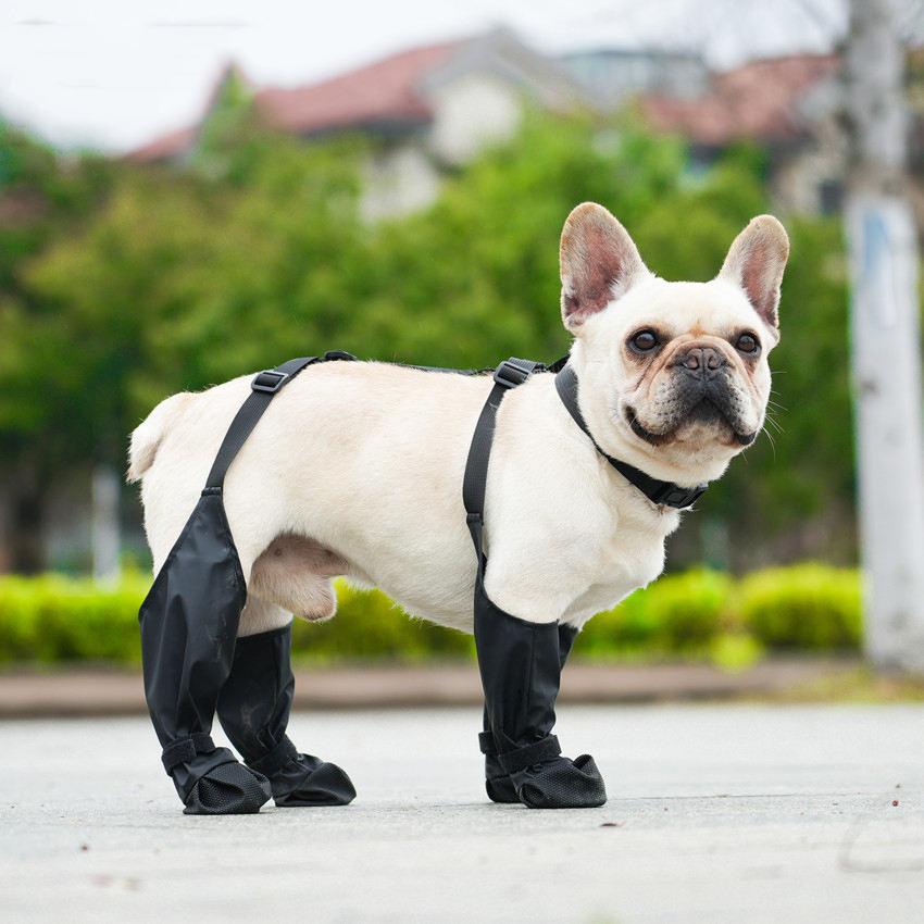 Breathable Waterproof Dog Paw Boot Leggings Anti-Slip Outdoor Walking Dog Shoes for Rainy Days Classic Design Solid Pattern
