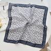 Spring and summer Japanese floral square scarves are fresh, breathable, soft, literary and decorative small silk scarves, retro and versatile small sq