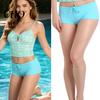 Costume da Bagno Linea Modificata da Donna, Pantaloncini da Spiaggia Bikini, Pantaloncini da Nuoto Altamente Flessibili da Donna Elastici Asciugatura Rapida con Coulisse Regolabile