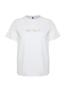 Women's Fashion Plus Size T-Shirt Crew Neck Short Orange Slit and Ruffle Detailed Boyfriend Knitted T-shirt