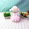 Striped Layered Cake Dress with Teddy, Poodle, Bulldog & Corgi Suspender Skirt for Spring/Summer