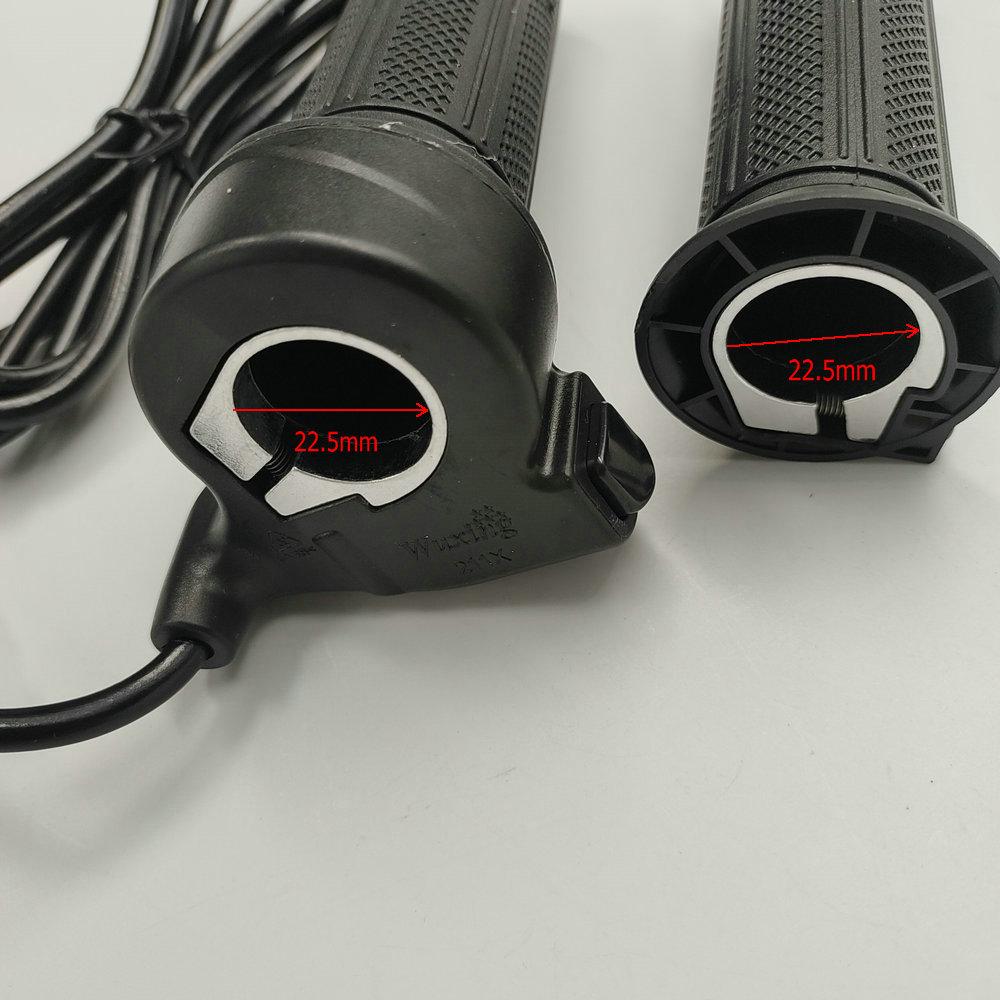 ELECTRIC BIKE RIGHT HAND THROTTLE with ON OFF BUTTON +LEFT HAND GRIP SCOOTER ACCELERATOR