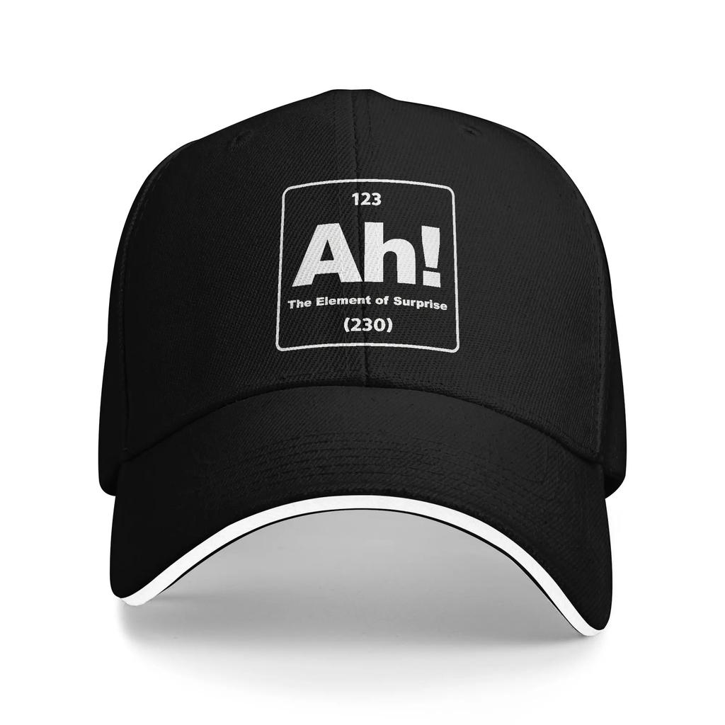 Adult FUNNY PERIODIC TABLE AH THE ELEUnisexT OF SURPRISE Sandwich Hat Outdoor Baseball Caps Sun Hats Adjustable Fishing Hat