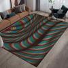 3D Abstract Carpet Color Lines Carpet Living Room Tea Table Visual Carpet Mat
