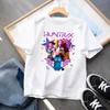 Kpop Demon Hunters Barneklær Kortarmet T-skjorte Søt K-pop Demon Hunters Tiger Harajuku T-skjorte for Gutter Jenter