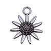 Simple Flower Charms Antique Alloy Pendants For Minimalist Floral Jewelry