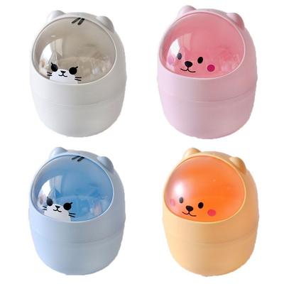 Flip Lid Wastebasket with Lid Waterproof Small Garbage Can Workers In the Workplace
