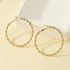 Korean Retro Geometric Circle Earrings - Women’s Street Style Twisted Studs